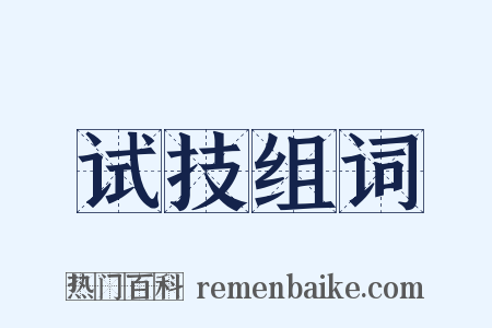 试技组词是什么意思的图片